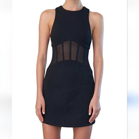 Misha Collection Coco Bonded Black Crepe Mini Dress Size 6 - threedaughtersproperties.com Misha Collection Coco Bonded Black Crepe Mini Dress Size 6 - threedaughtersproperties.com